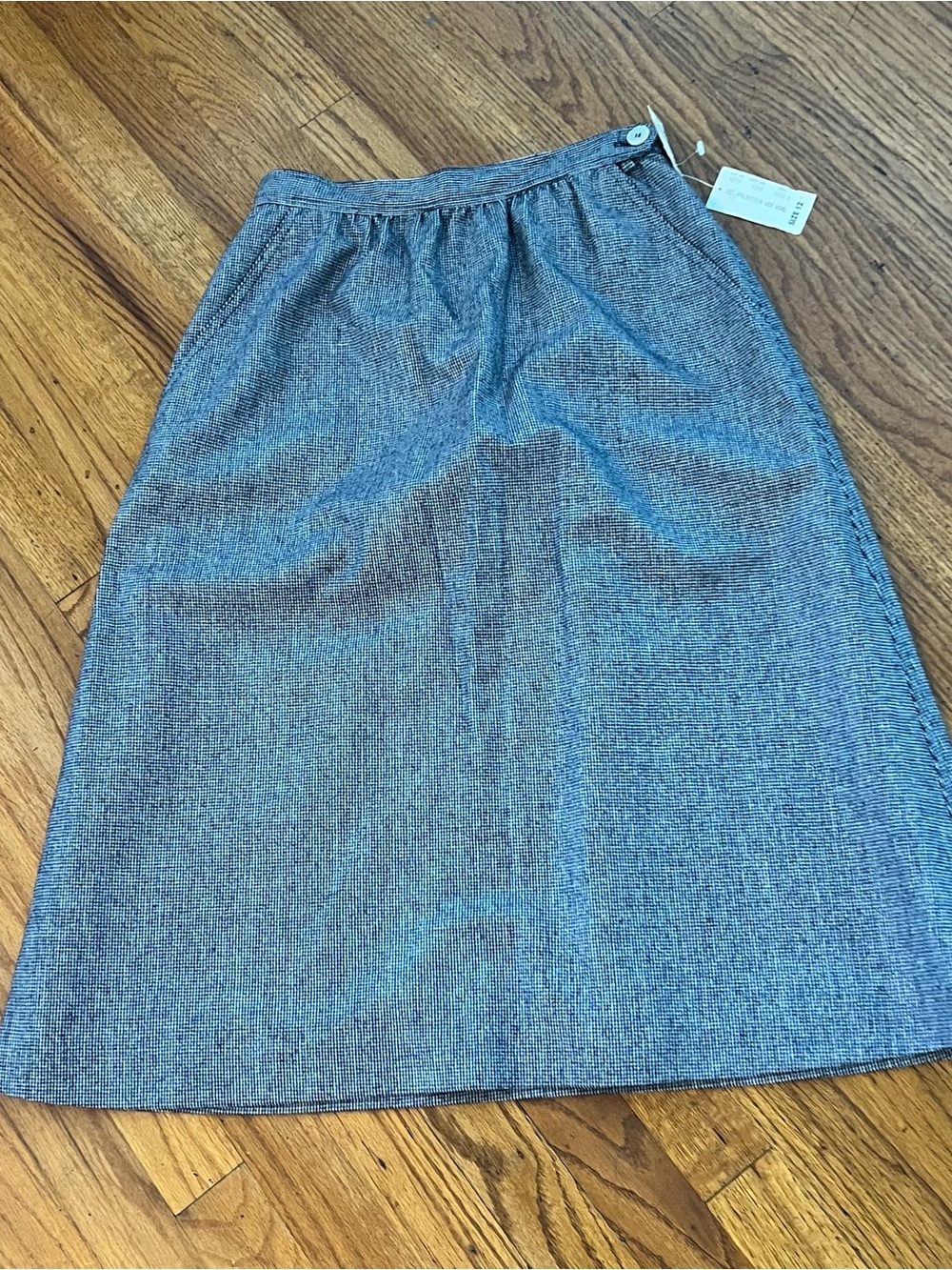 Evan Picone Blue/White Midi Skirt